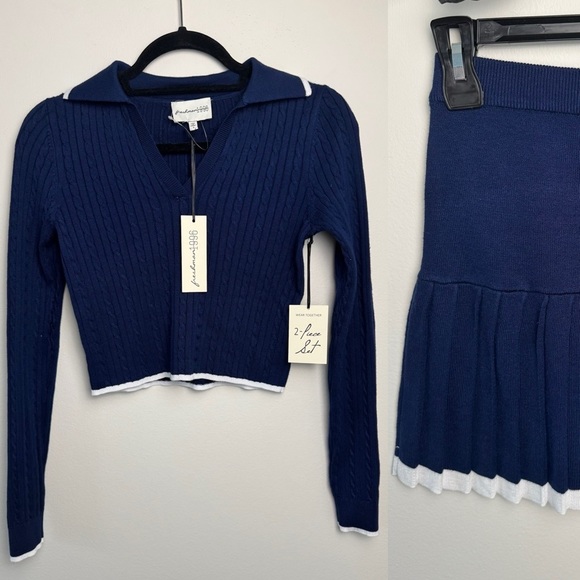 FRESHMN Elegant Parchwork Slim Fit Two Piece Size S NWT - Picture 2 of 10